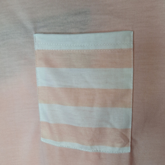 Lightweight Light Pink & White Striped Women's Sleepwear Set With Pockets - Picture 7 of 8
